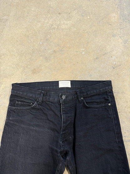 Fear Of God Mainline Distressed Denim Black Sz 34 Waist