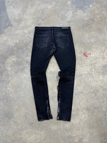 Fear Of God Mainline Distressed Denim Black Sz 34 Waist