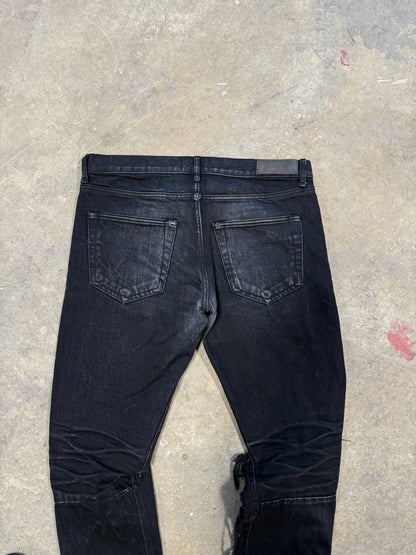 Fear Of God Mainline Distressed Denim Black Sz 34 Waist