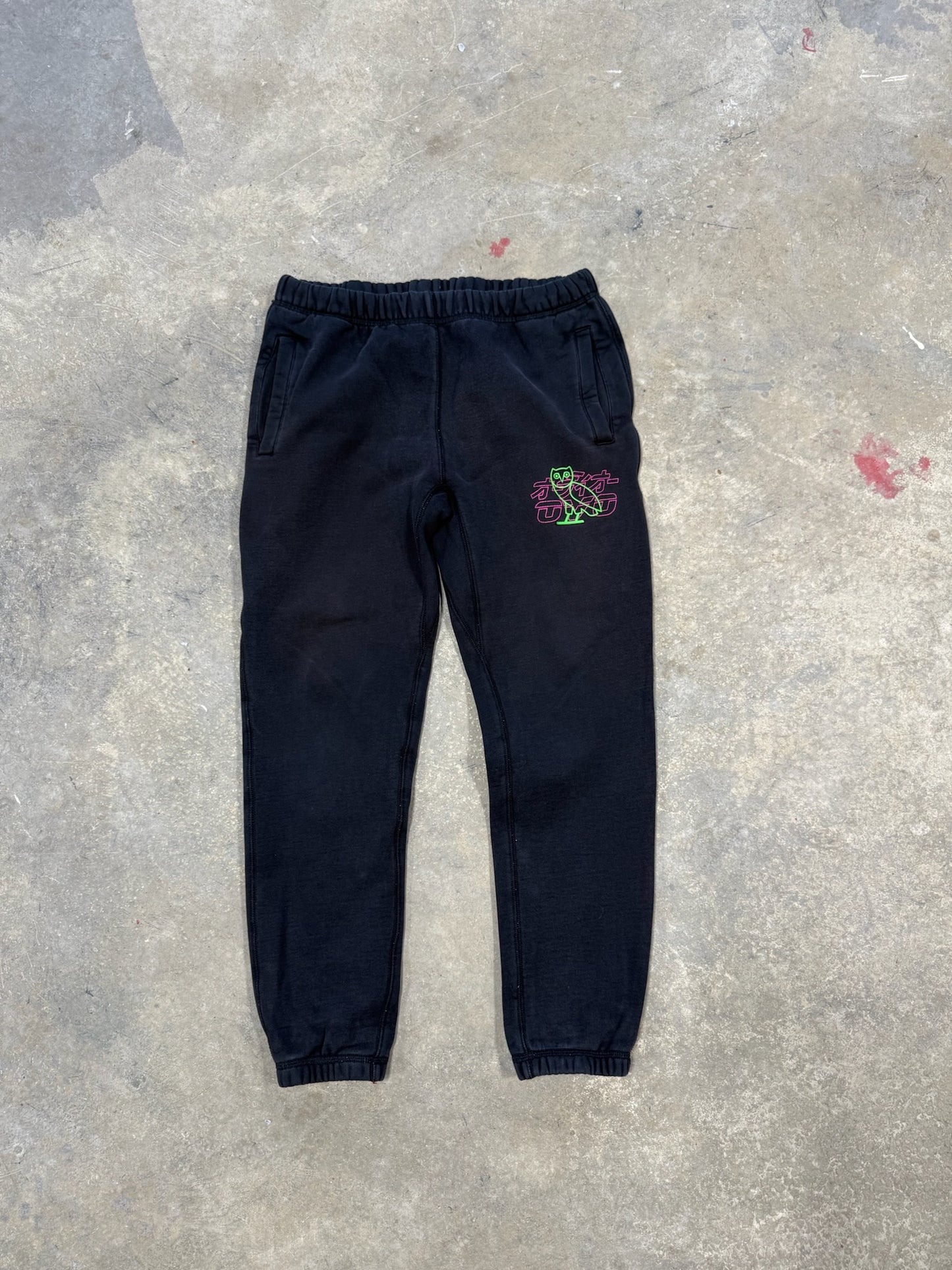 OVO Neon Lights Sweatpants Black Sz M
