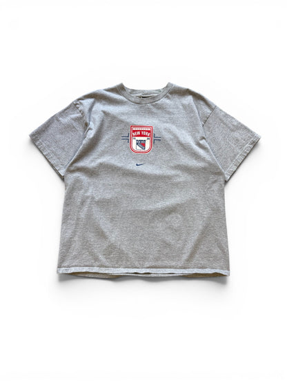 (L) 00s Nike New York Rangers Grey T-Shirt