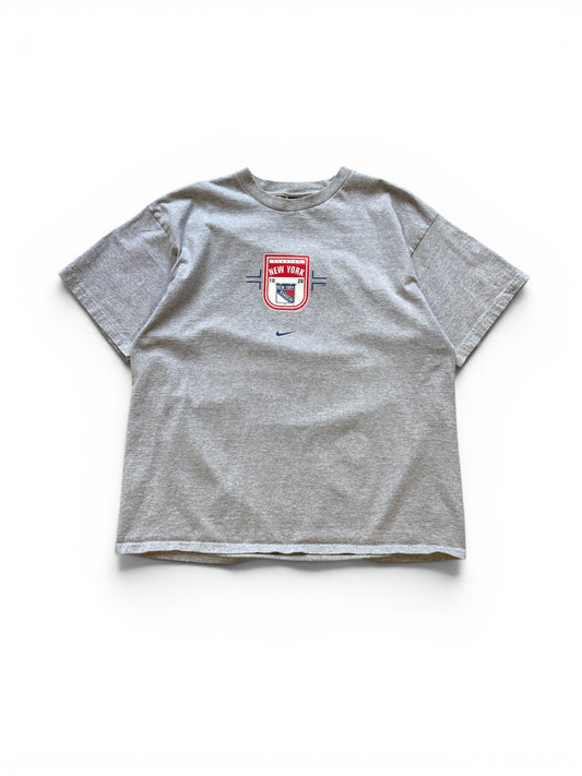 (L) 00s Nike New York Rangers Grey T-Shirt