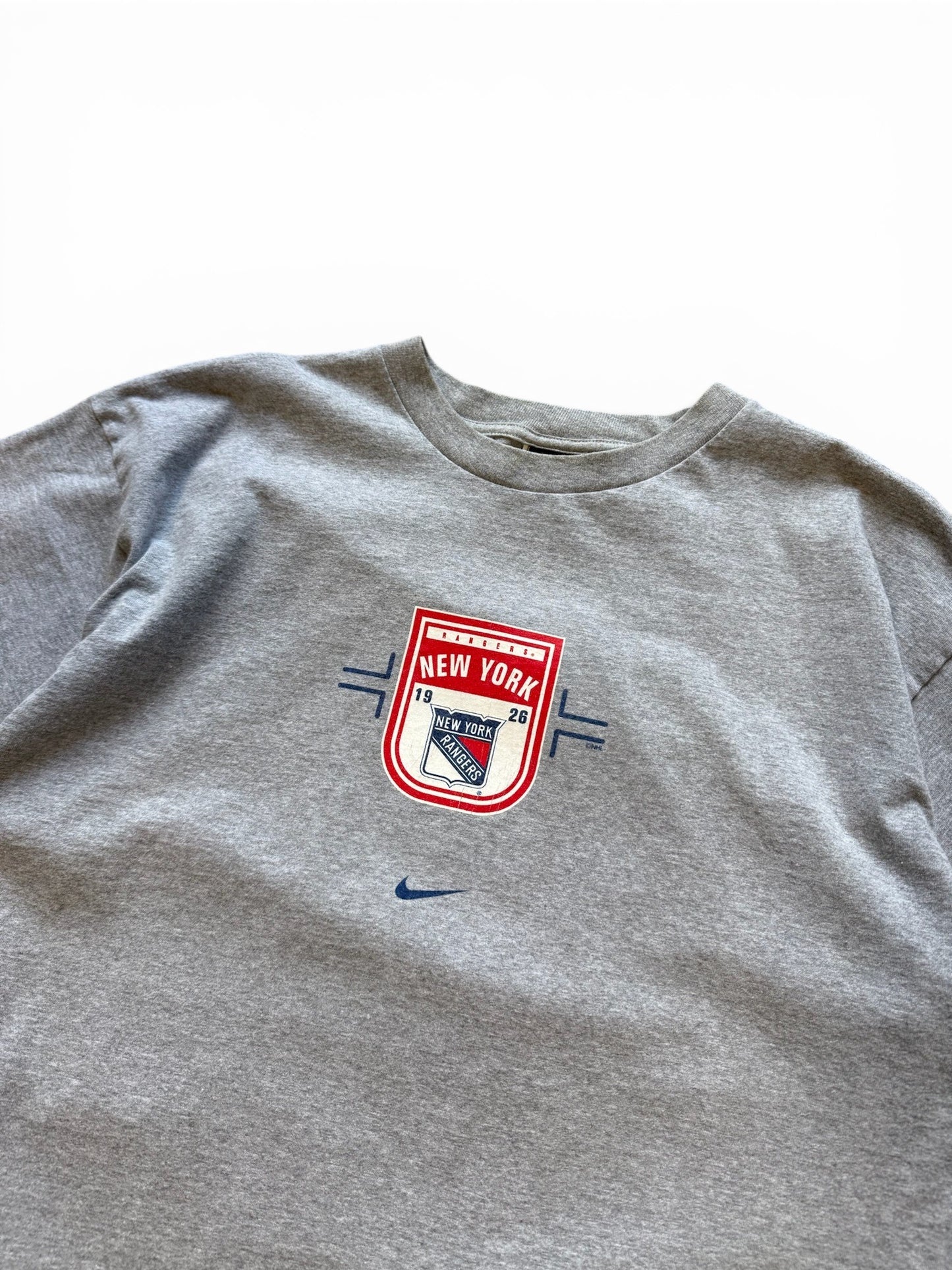(L) 00s Nike New York Rangers Grey T-Shirt
