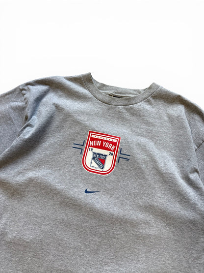 (L) 00s Nike New York Rangers Grey T-Shirt