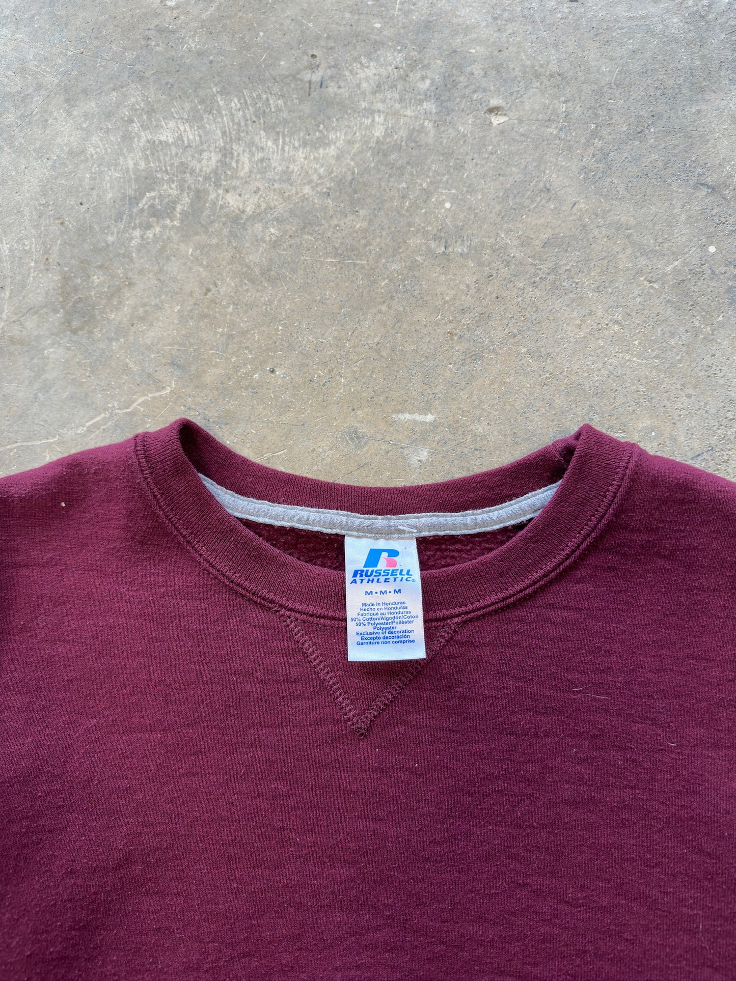 (M) 00s Russell Athletics Burgundy Crewneck