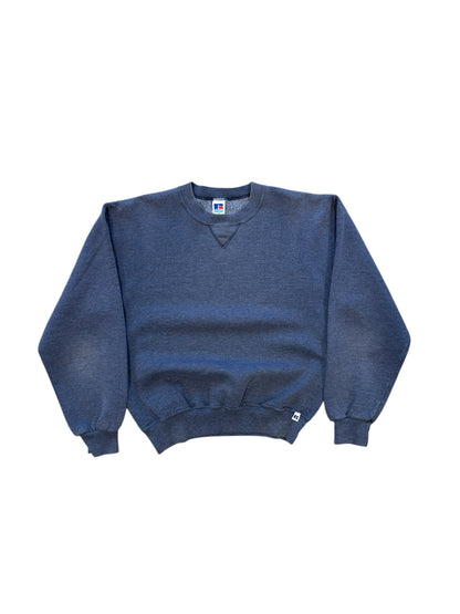 (M) Vtg Russell Athletics Faded Blue Crewneck