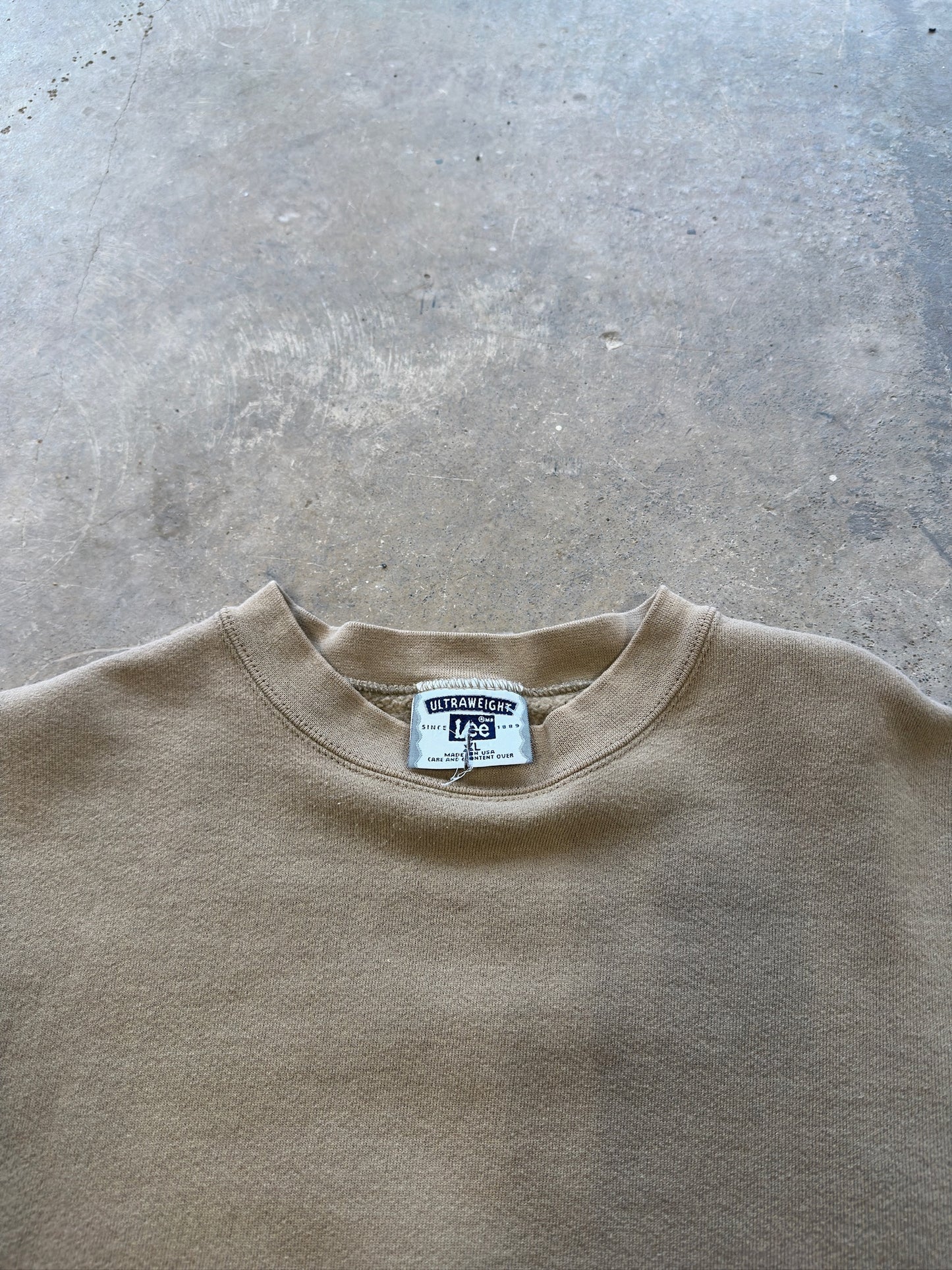 (XL) 90s Lee Ultraweight Taupe Crewneck