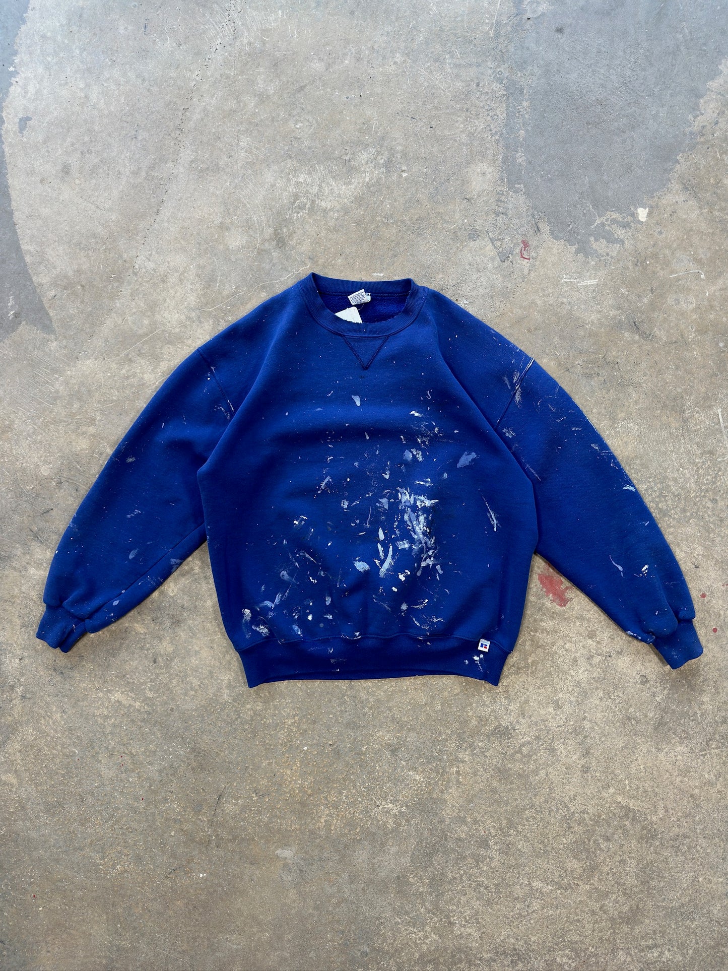 (XL) 90s Russell Athletics Painters Crewneck Blue