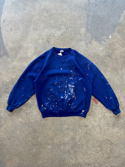 (XL) 90s Russell Athletics Painters Crewneck Blue