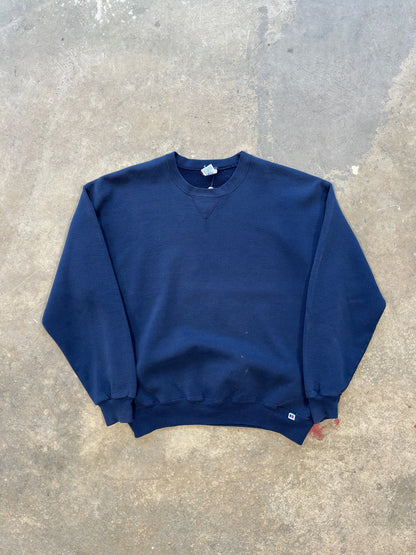 (XL) Vtg Russell Athletics Navy Crewneck