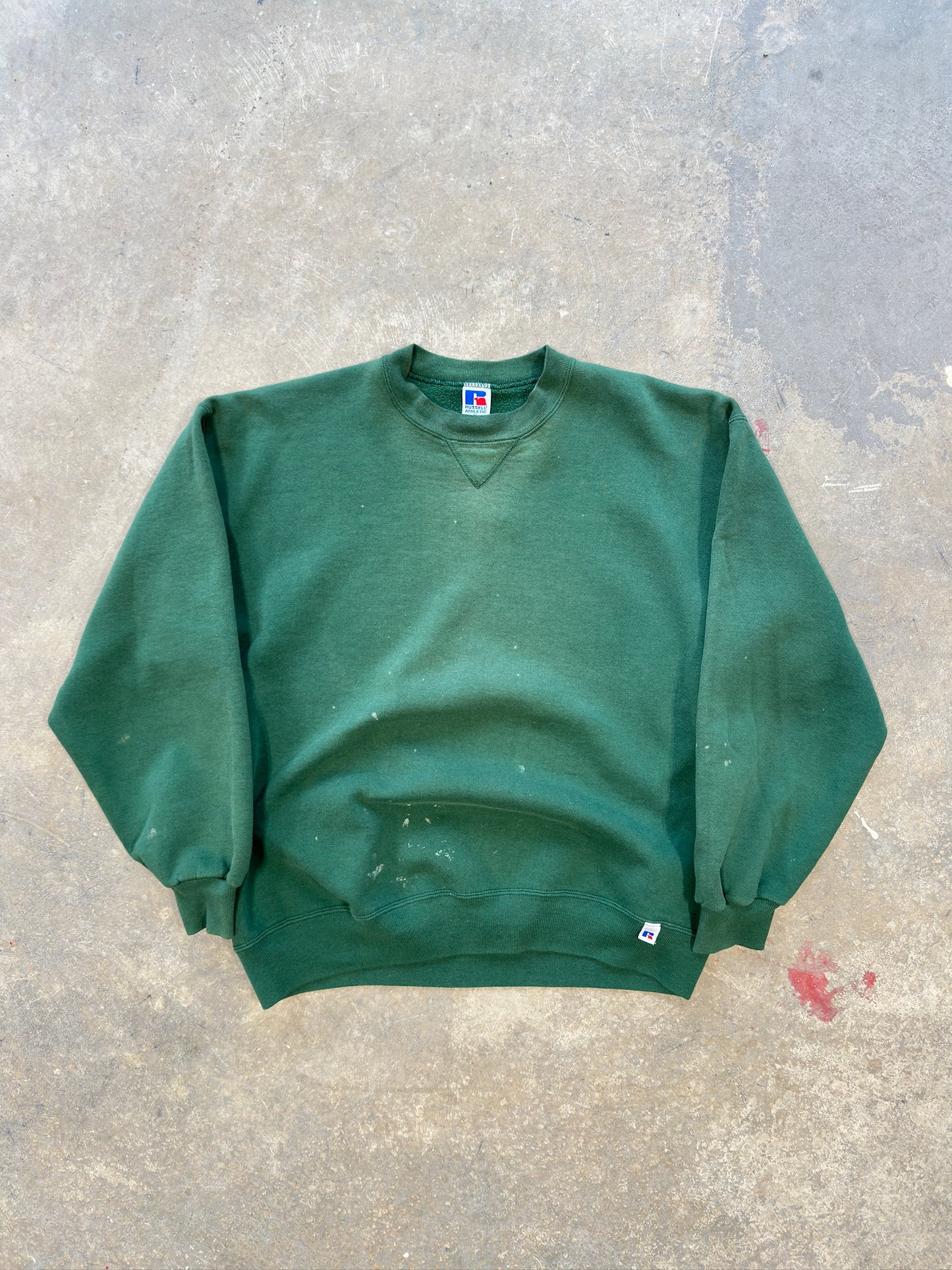 (XL) Vtg Russell Athletics Green Crewneck