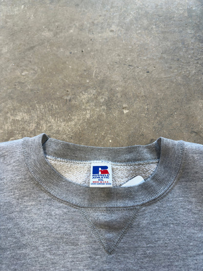 (XXL) Vtg Blank Russell Grey Crewneck