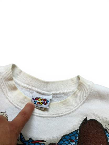 (M) Vintage 1996 Looney Tunes Taz Dunking Crewneck