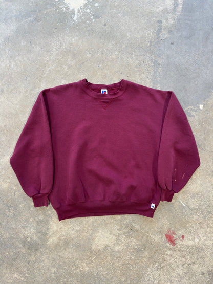 (XXL) Vtg Russell Athletics Burgundy Crewneck