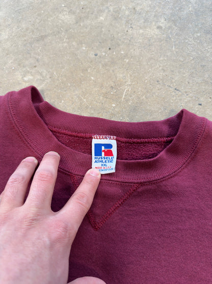 (XXL) Vtg Russell Athletics Burgundy Crewneck