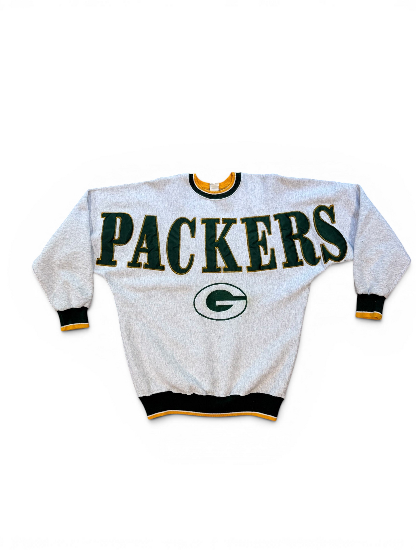 (L) 90s Green Bay Packers Spellout Crewneck