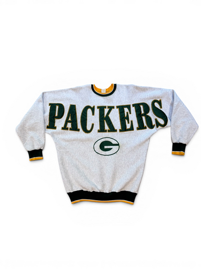 (L) 90s Green Bay Packers Spellout Crewneck