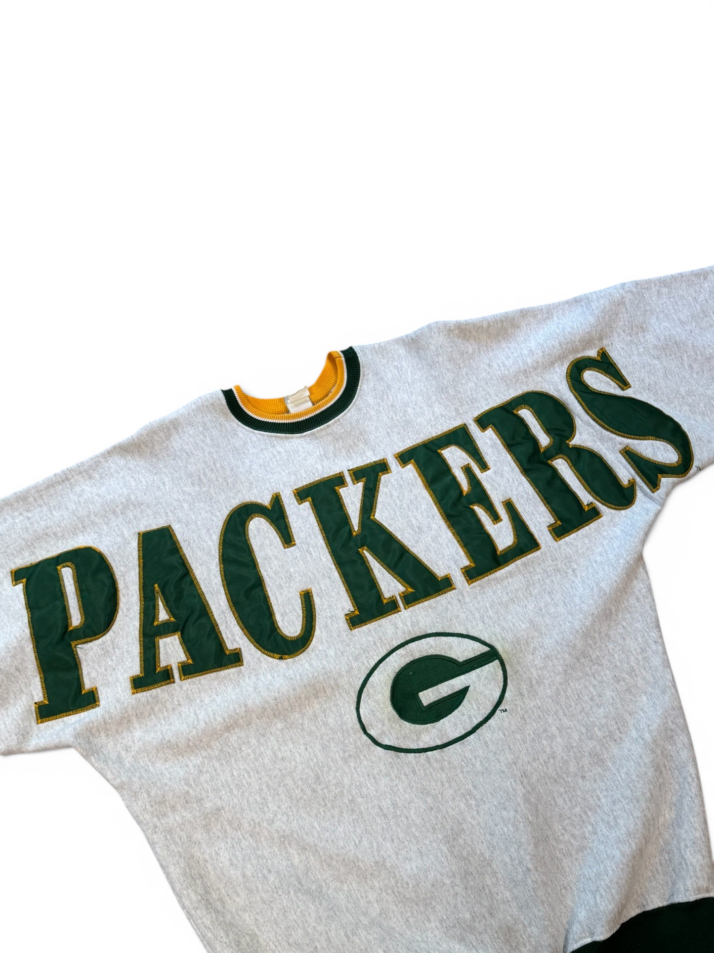 (L) 90s Green Bay Packers Spellout Crewneck