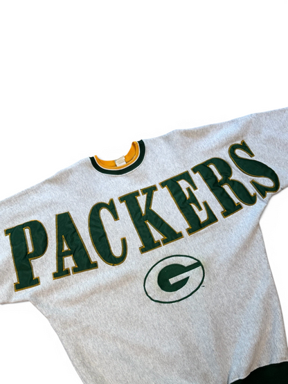 (L) 90s Green Bay Packers Spellout Crewneck