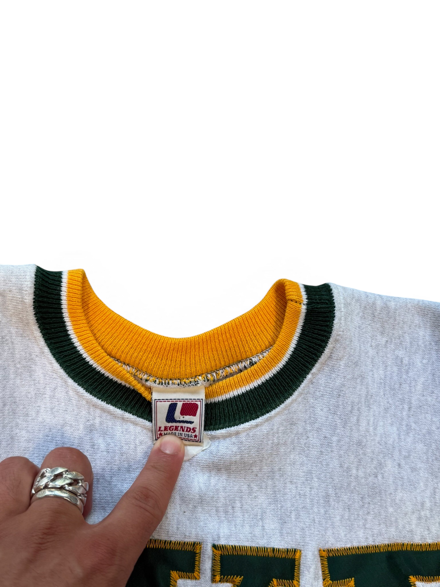 (L) 90s Green Bay Packers Spellout Crewneck