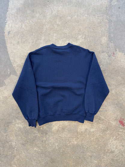 (L) Vtg Russell Athletics Navy Crewneck