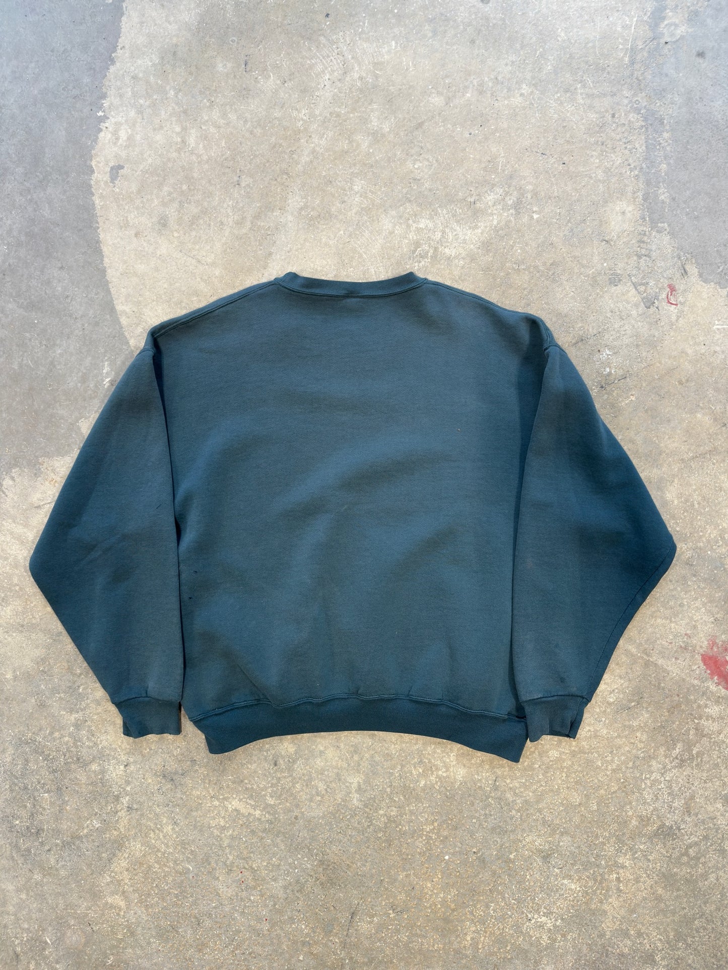 (XXL) Vtg Russell Athletic Blank Dark Green Crewneck