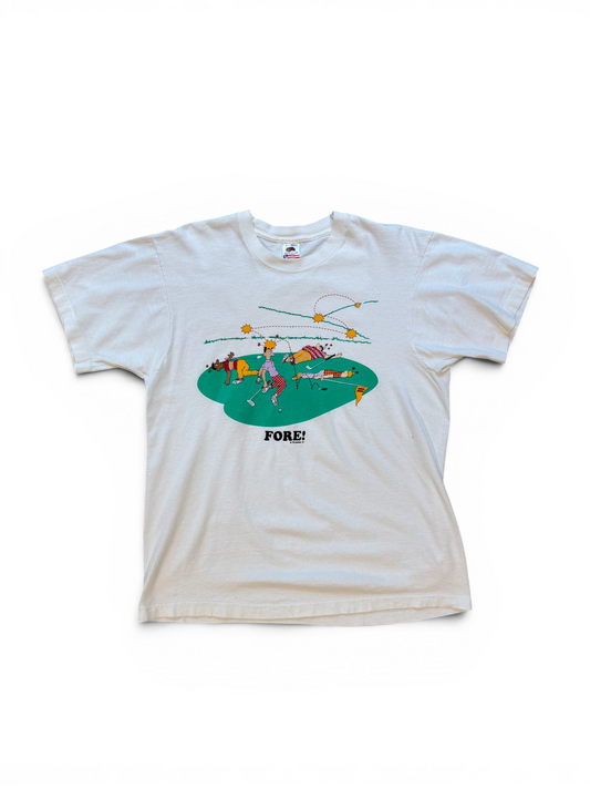 (L) Vintage 1991 Golf Comedy Fore! Tee