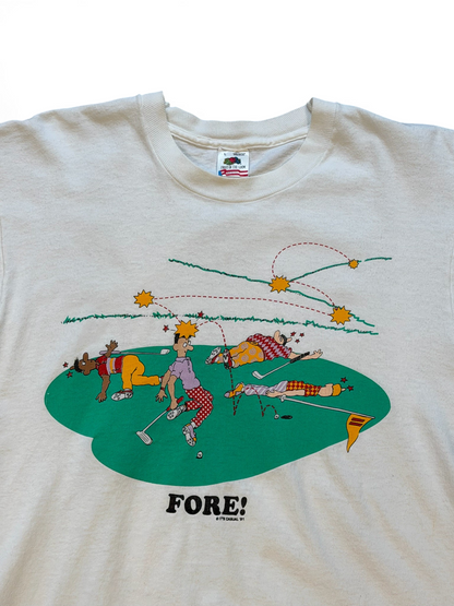 (L) Vintage 1991 Golf Comedy Fore! Tee