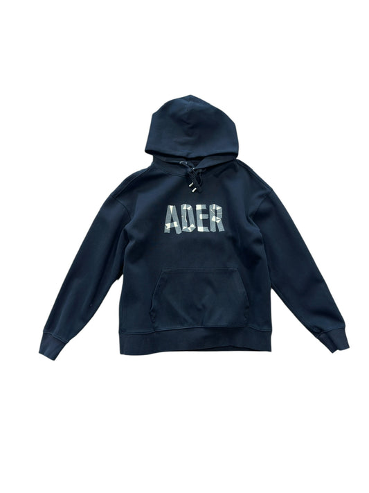 (L) ADER ERROR Tape Black Hoodie