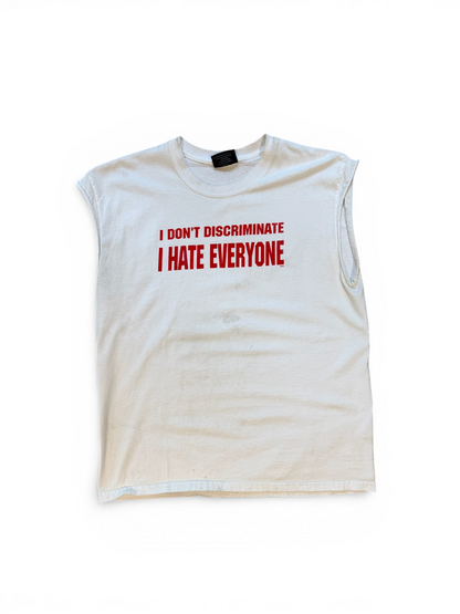 (L) Vintage I Hate Everyone Cutoff Shirt