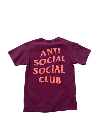 (S) Anti Social Social Club Burgundy T-Shirt