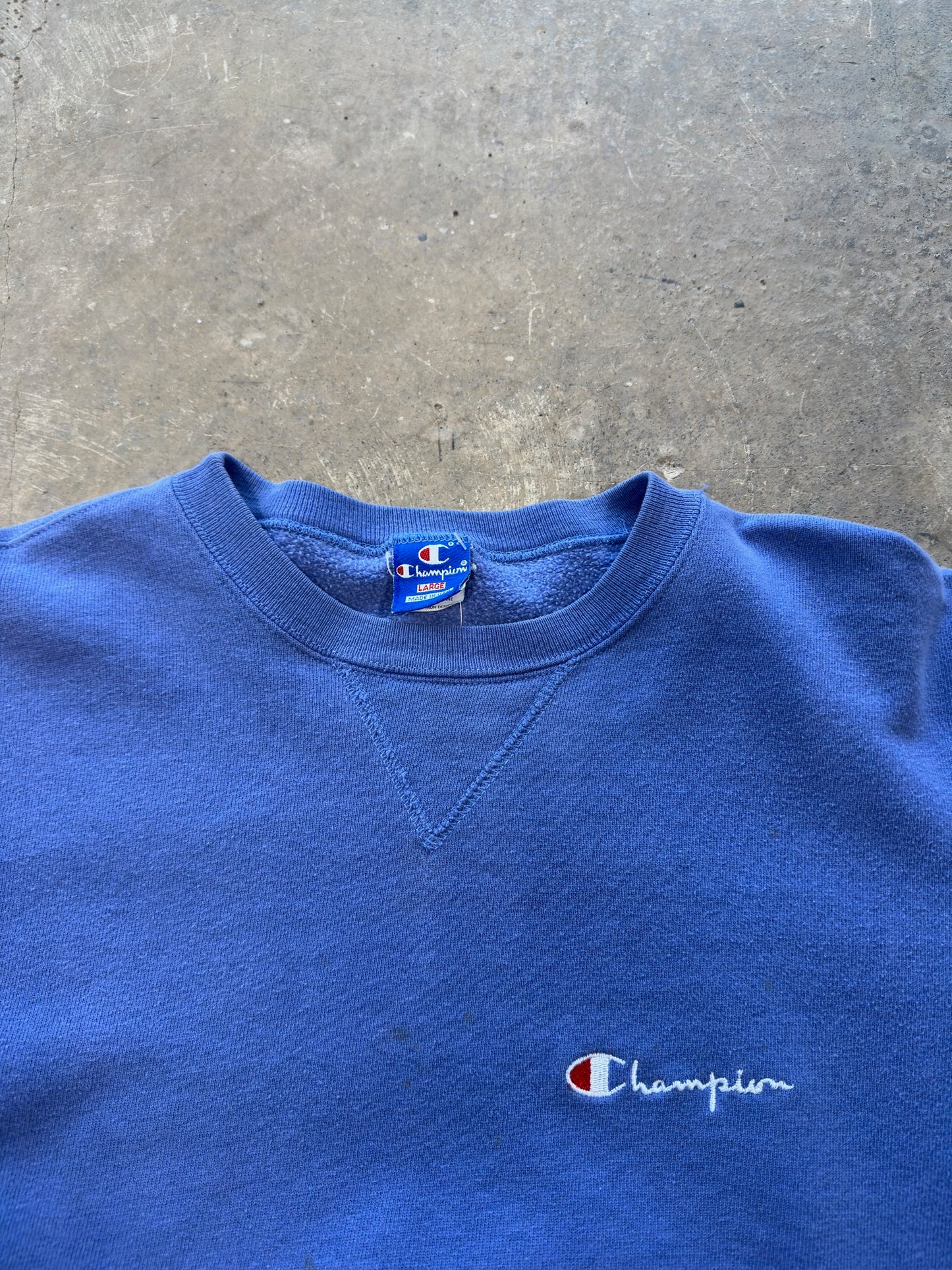 (L) 90s Champion Purple Crewneck