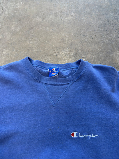 (L) 90s Champion Purple Crewneck