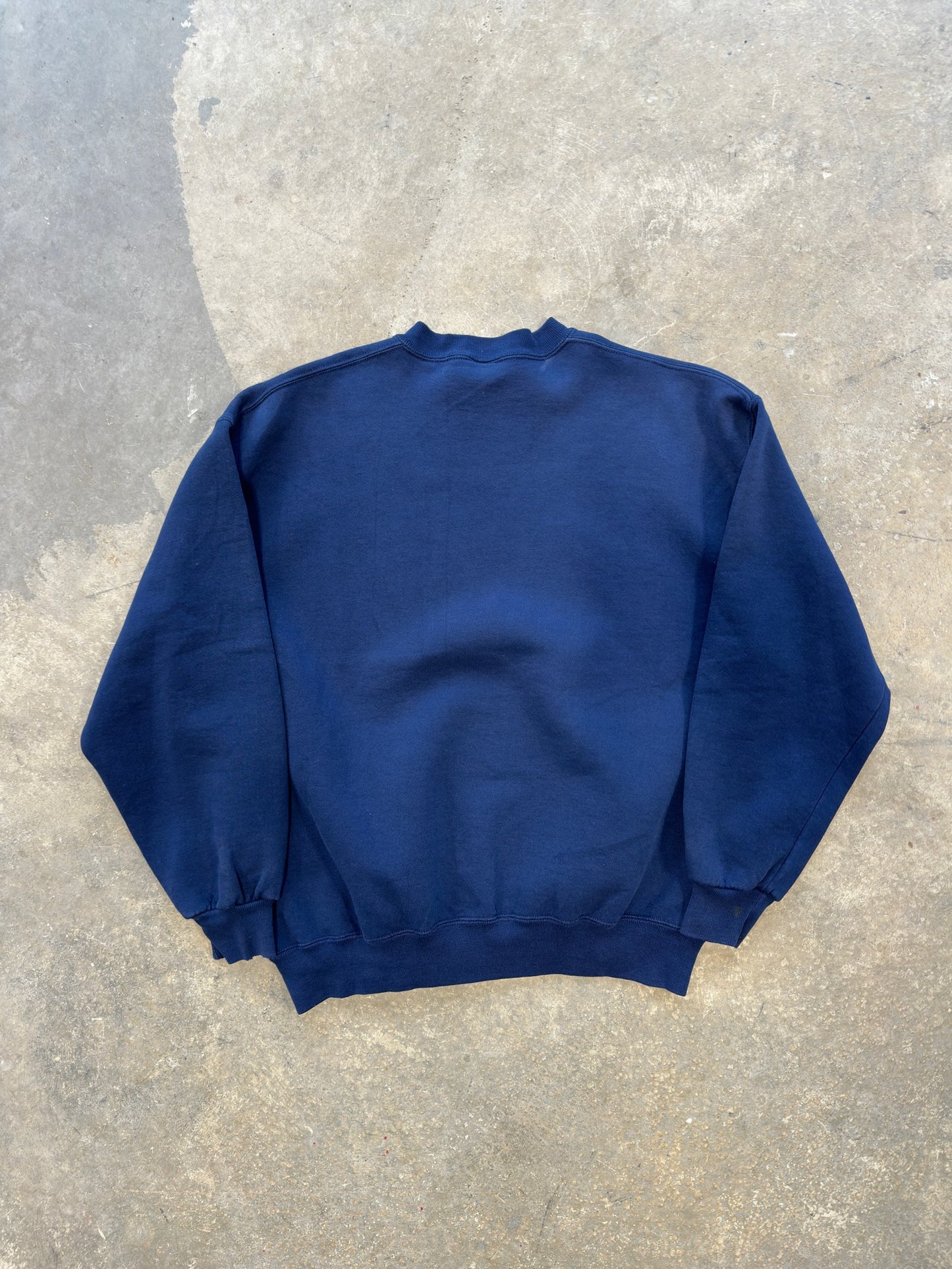 (L) Vtg Russell Athletics Navy Crewneck