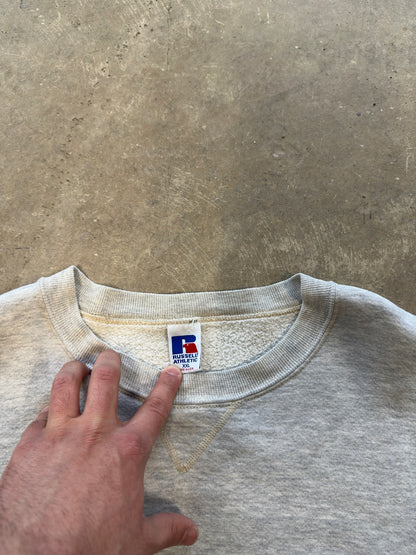 (XXL) Vtg Russell Athletics Grey Crewneck