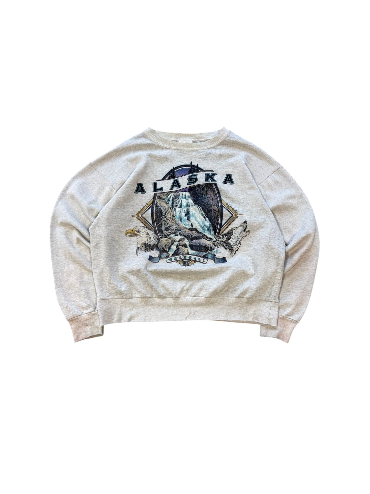 (L) 90s Alaska Wrangell Art Crewneck