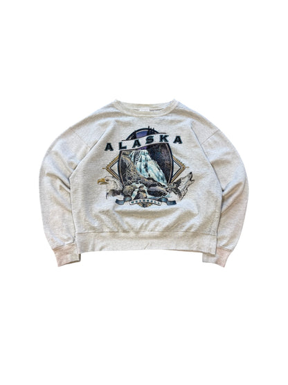 (L) 90s Alaska Wrangell Art Crewneck