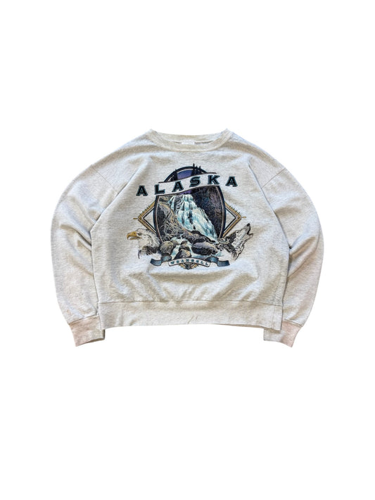 (L) 90s Alaska Wrangell Art Crewneck