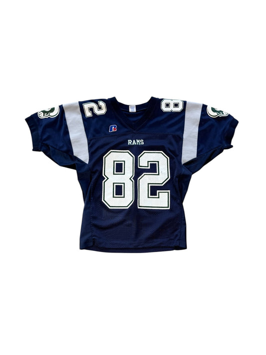 (L) 90s LA Rams Russell Cropped Football Jersey