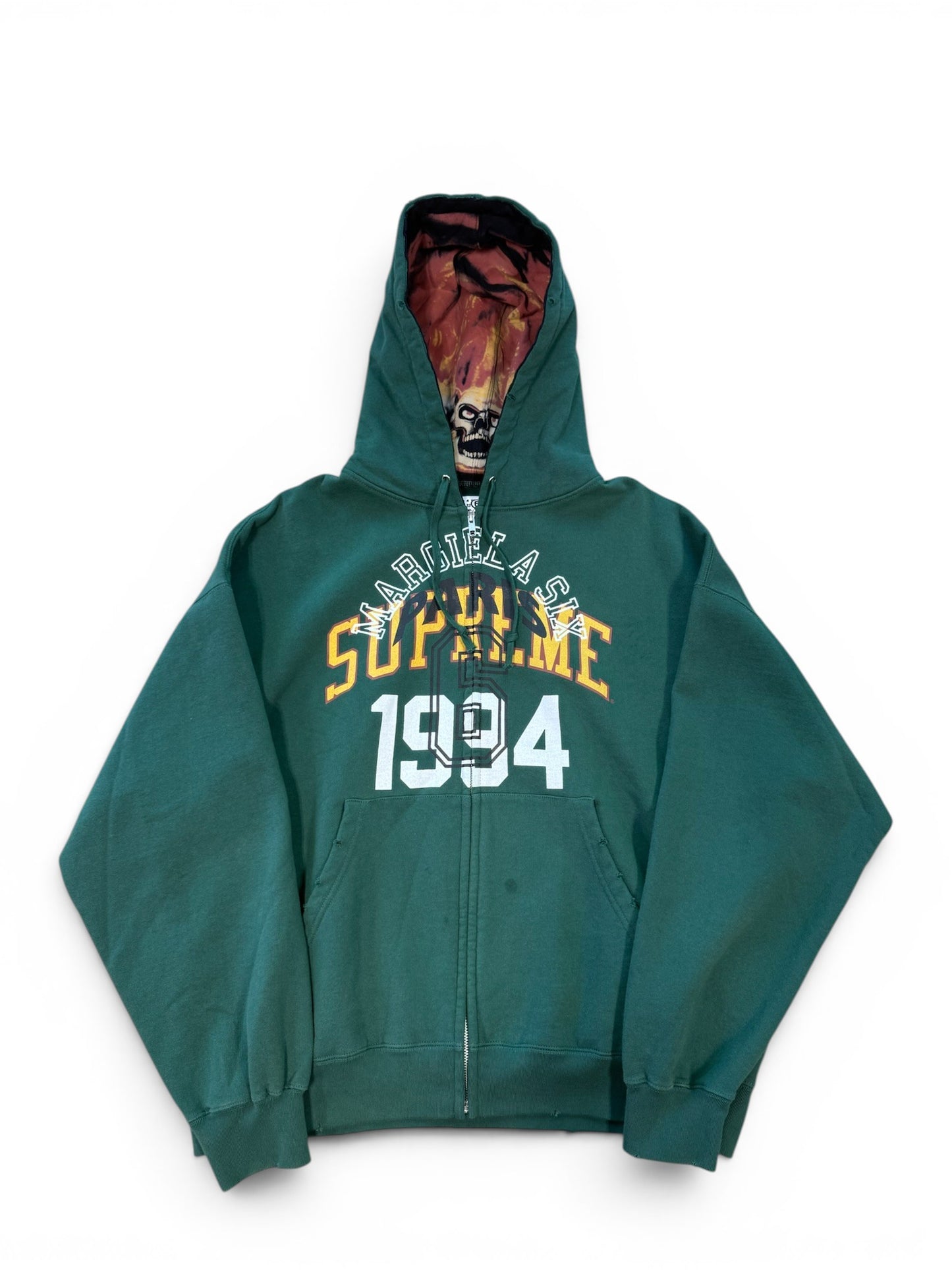 (L) Supreme MM6 Maison Margiela Skull Zip-Up Hoodie