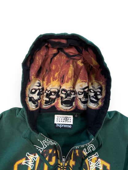 (L) Supreme MM6 Maison Margiela Skull Zip-Up Hoodie