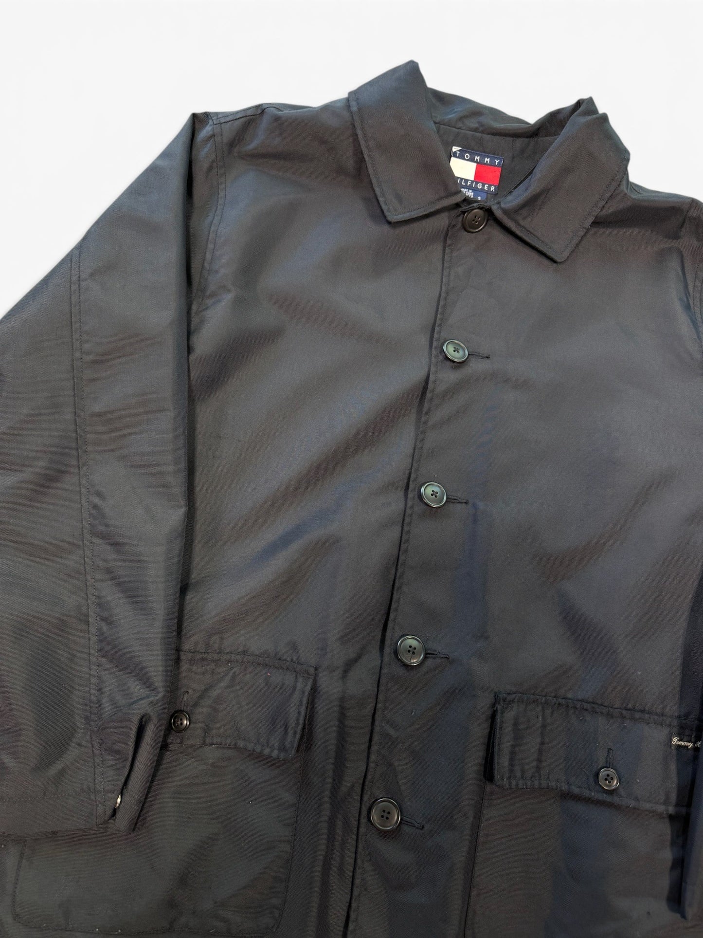 (S) Vintage Tommy Hilfiger Black Overcoat