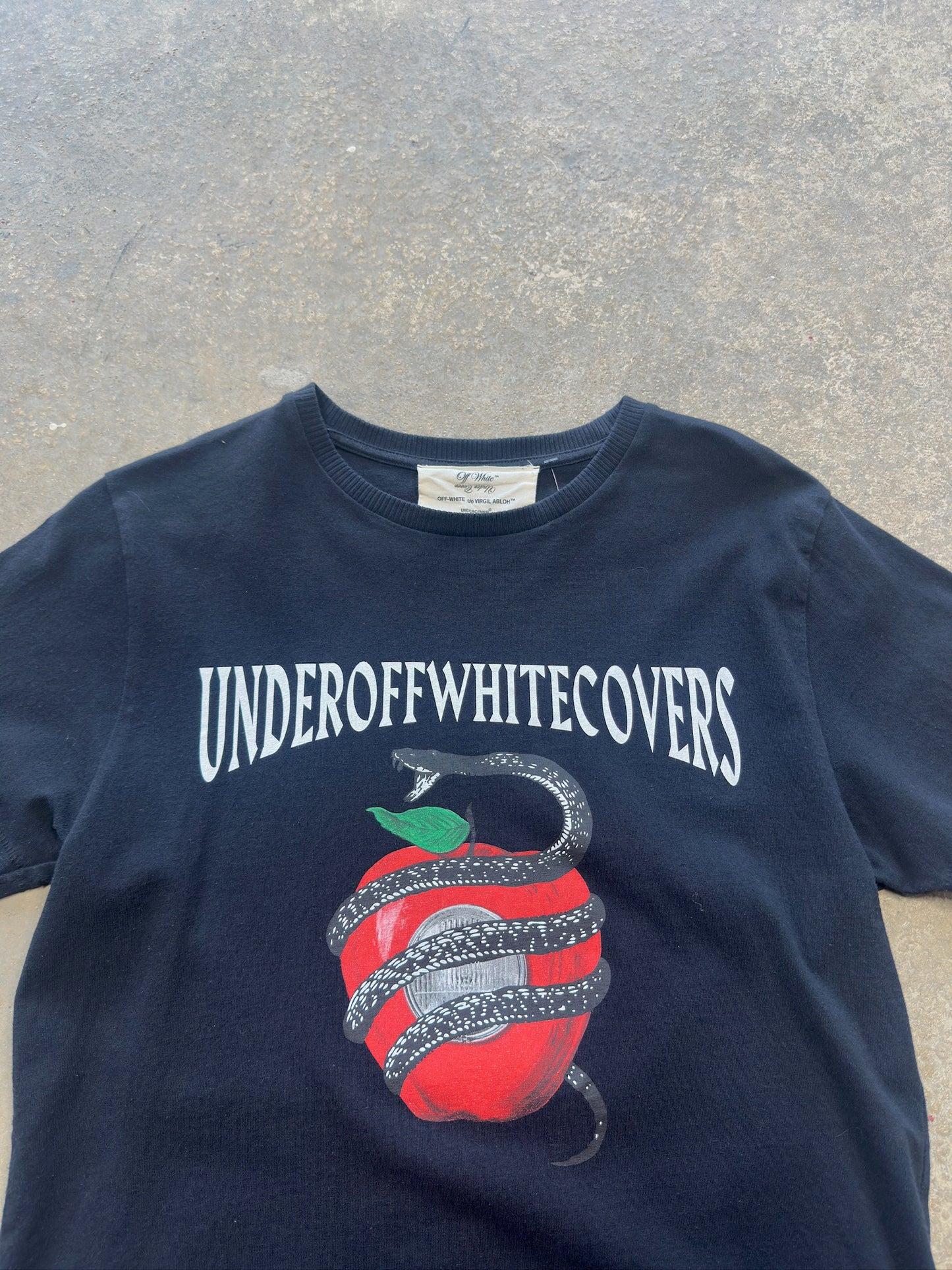 (S) Off White x Undercover Snake Black Tee