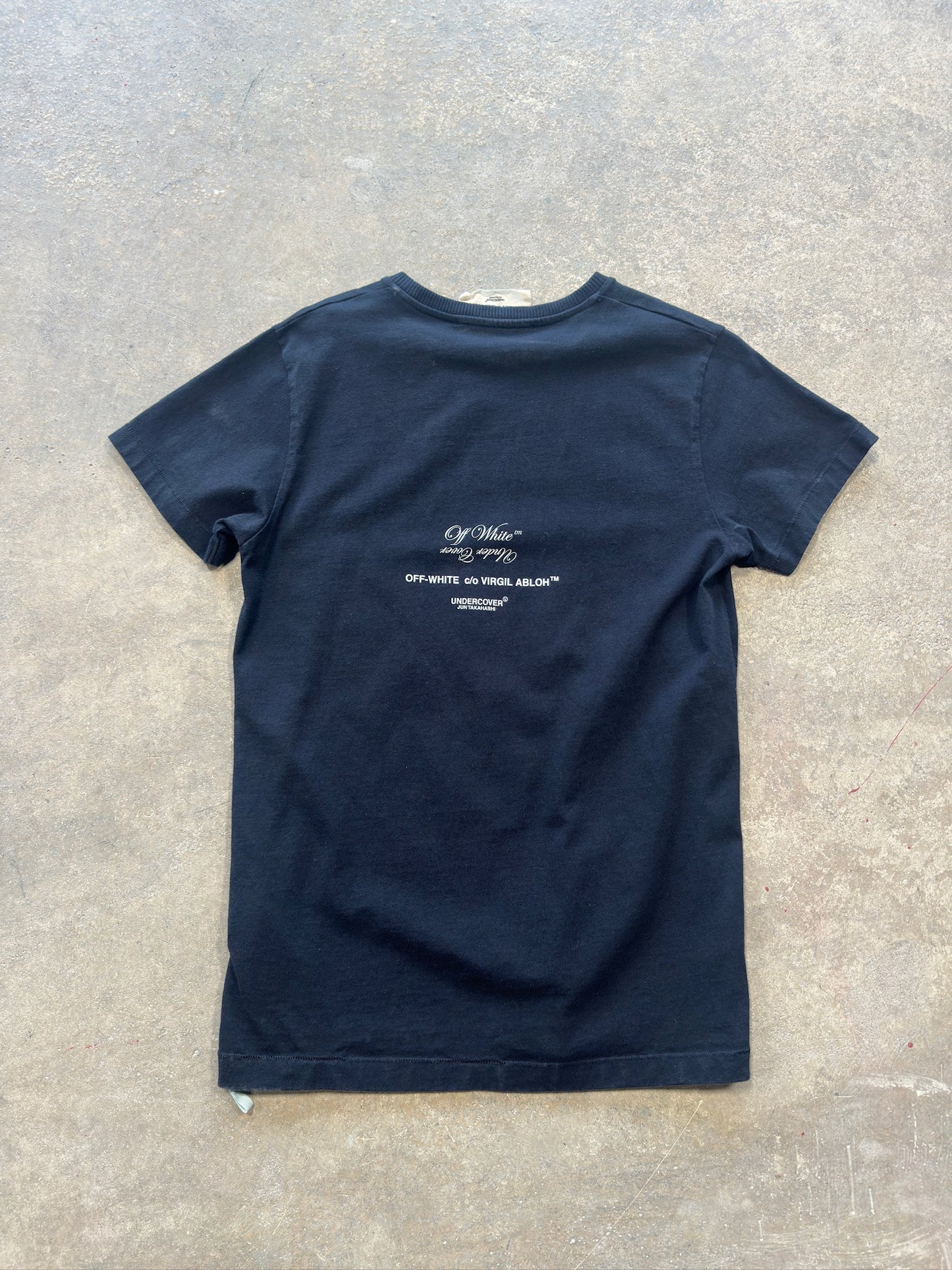 (S) Off White x Undercover Snake Black Tee