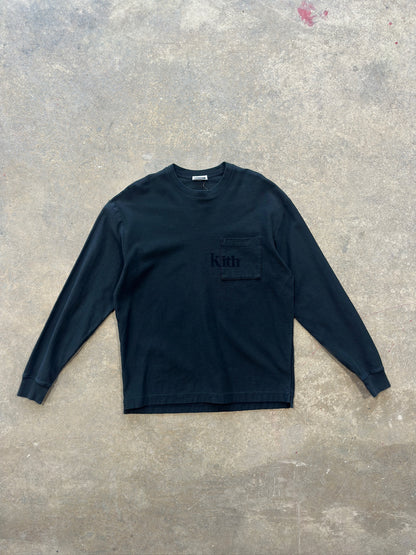 (XS) Kith Heavyweight Black Longsleeve Shirt