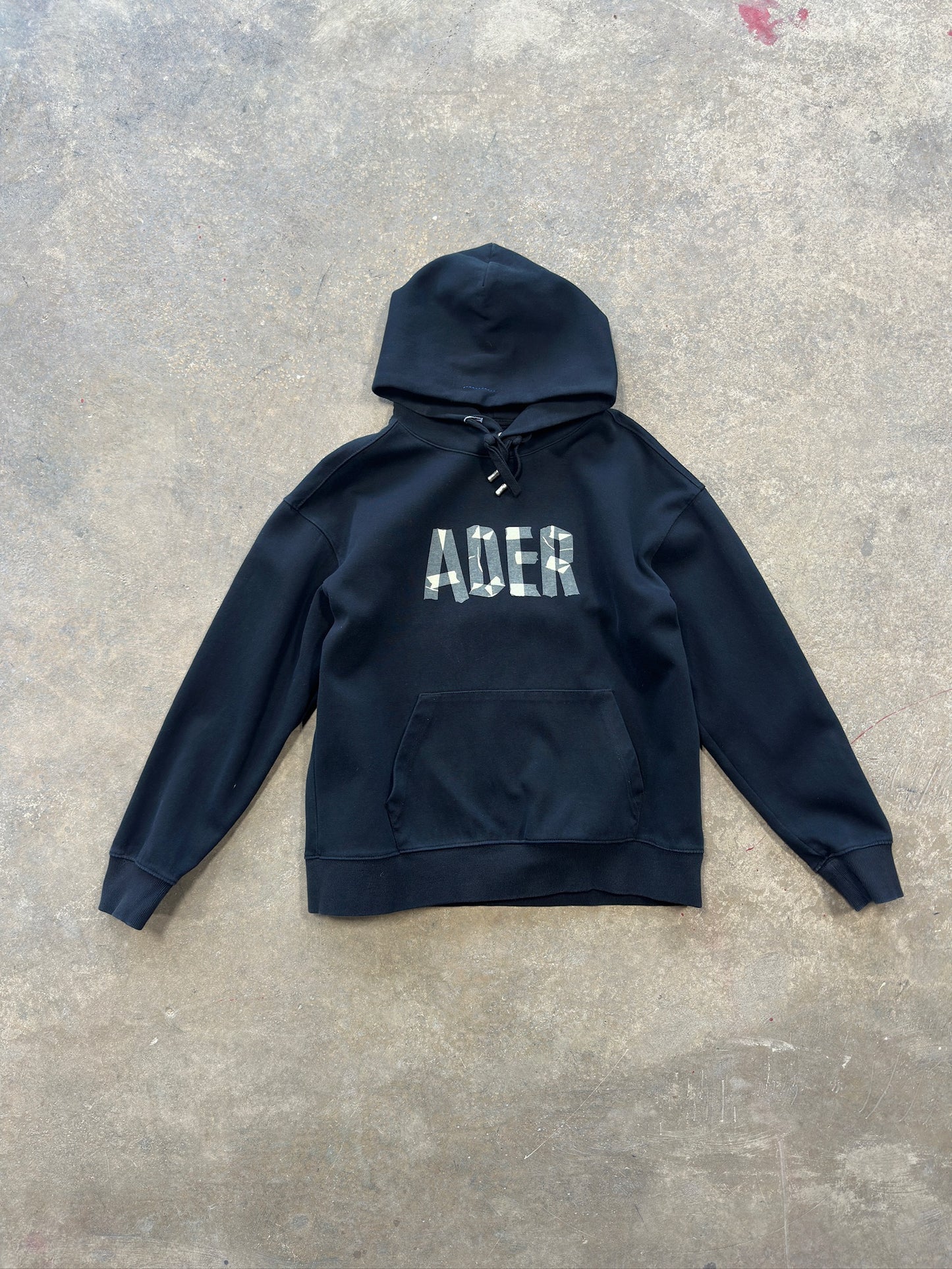 (L) ADER ERROR Tape Black Hoodie