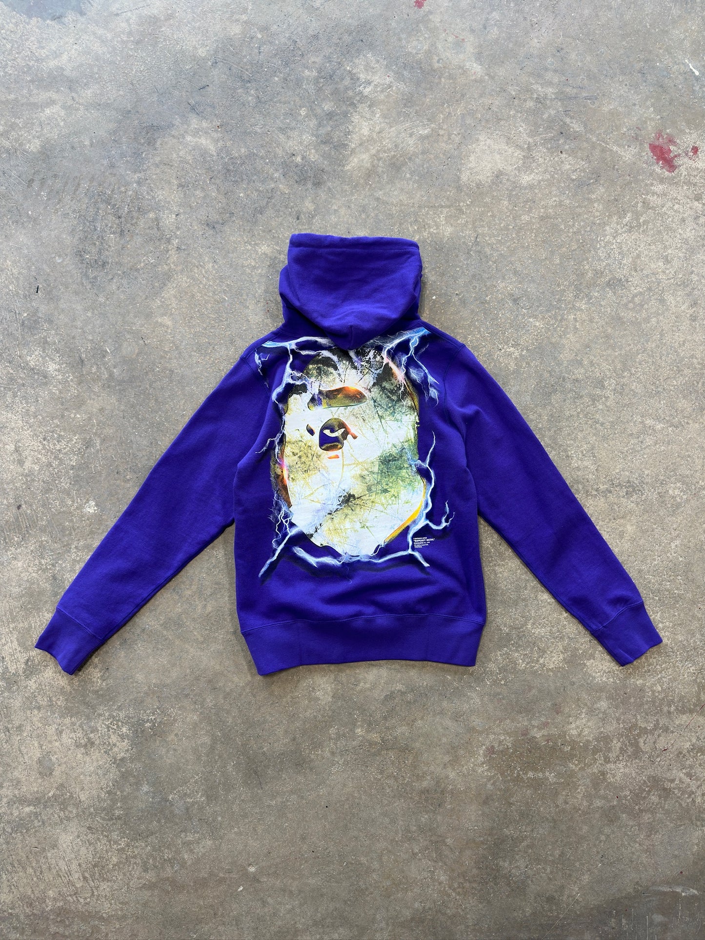 (S) Bape WGM Lighting Ape Head Hoodie Purple