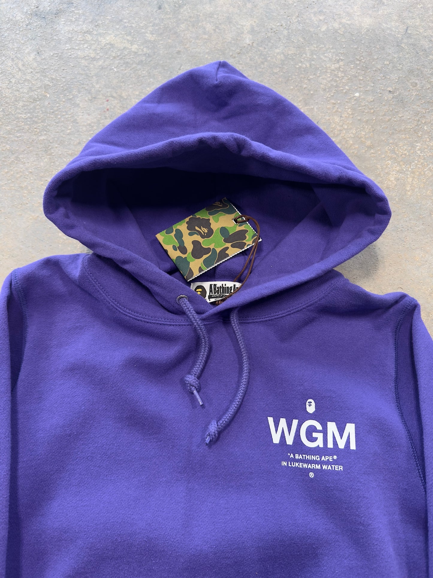 (S) Bape WGM Lighting Ape Head Hoodie Purple