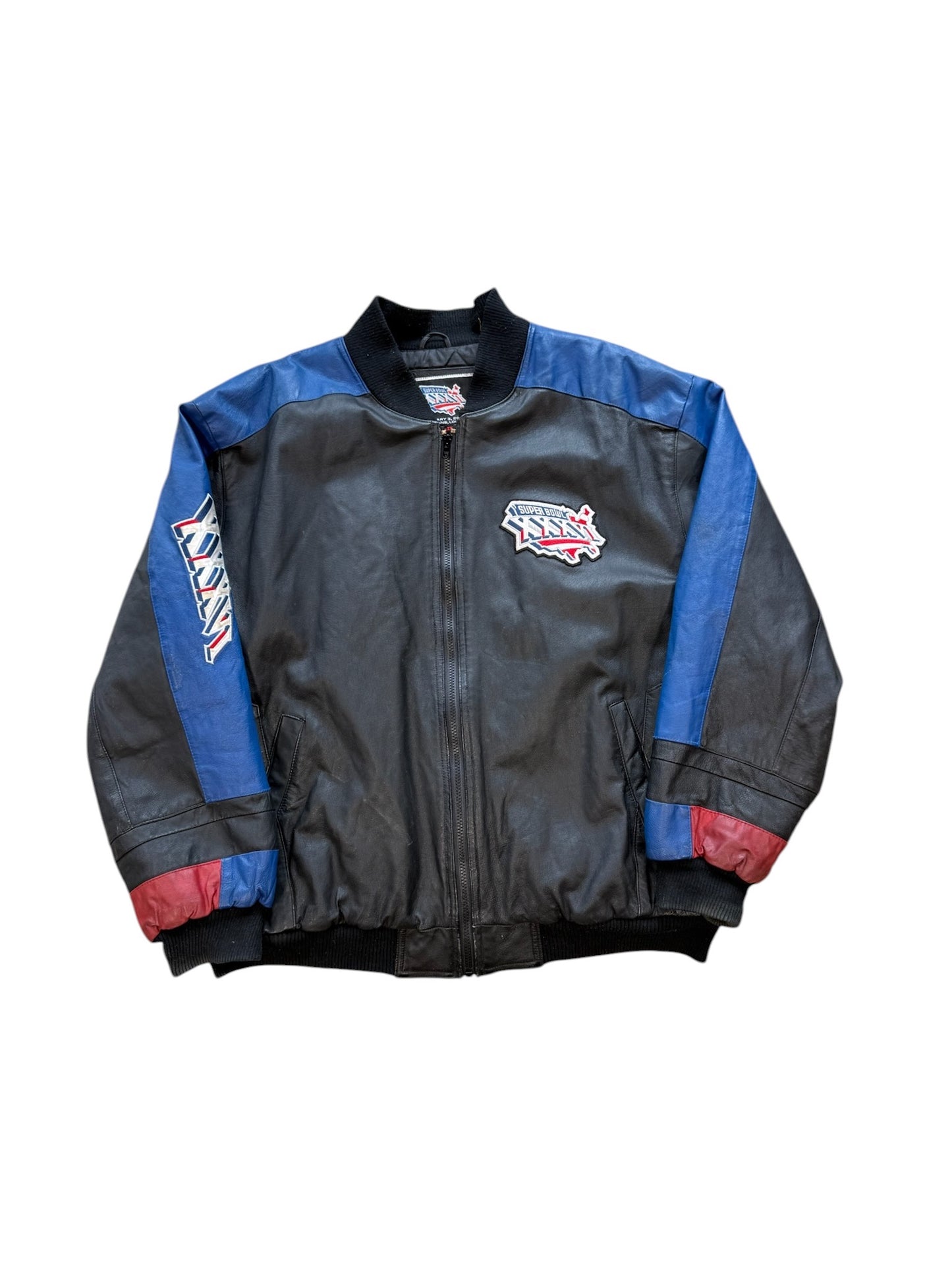 (XXL) 2002 XXXVI Leather Super Bowl Jacket