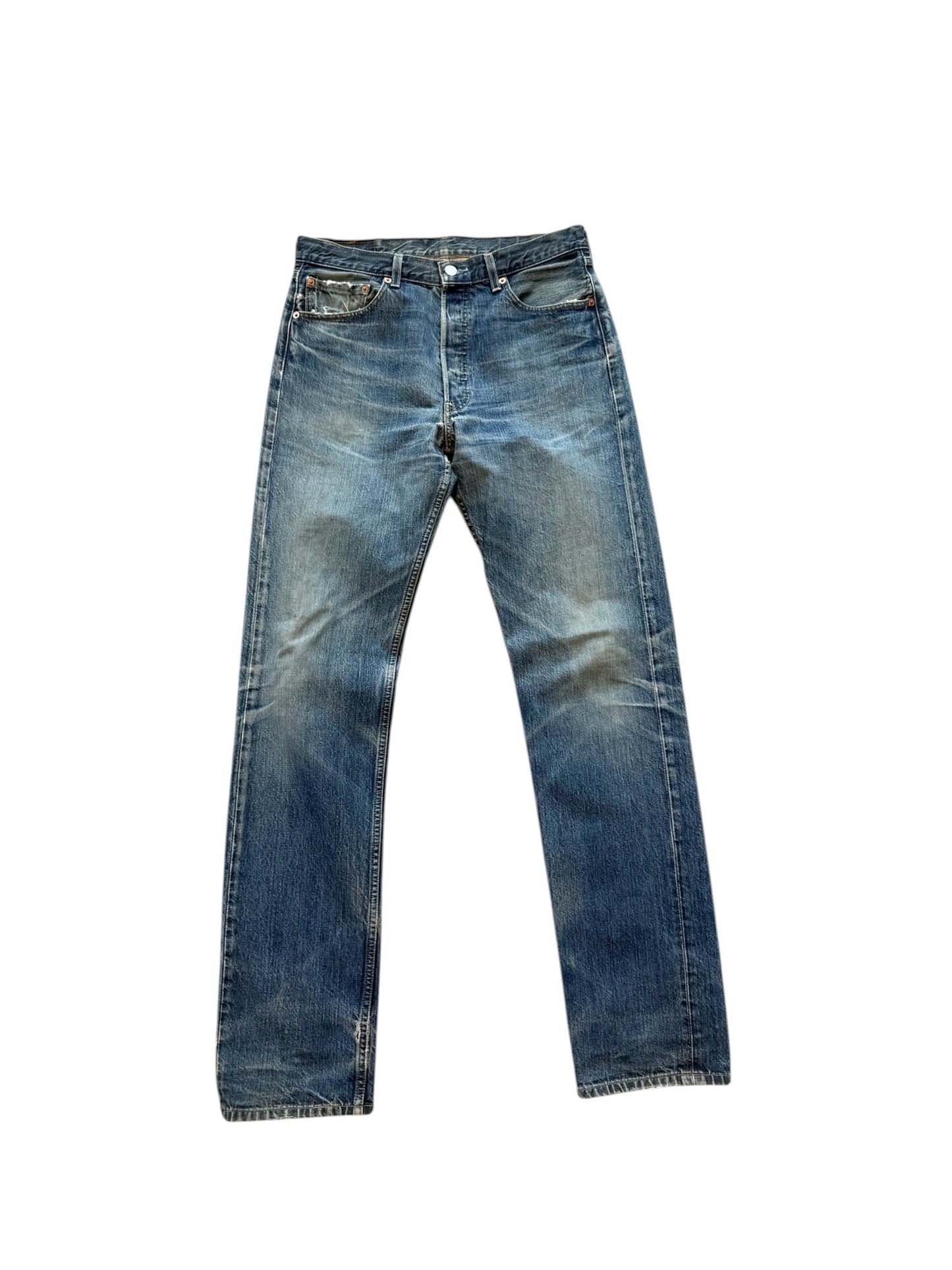 (33) Vtg Levi’s Salvaged Denim 501’s